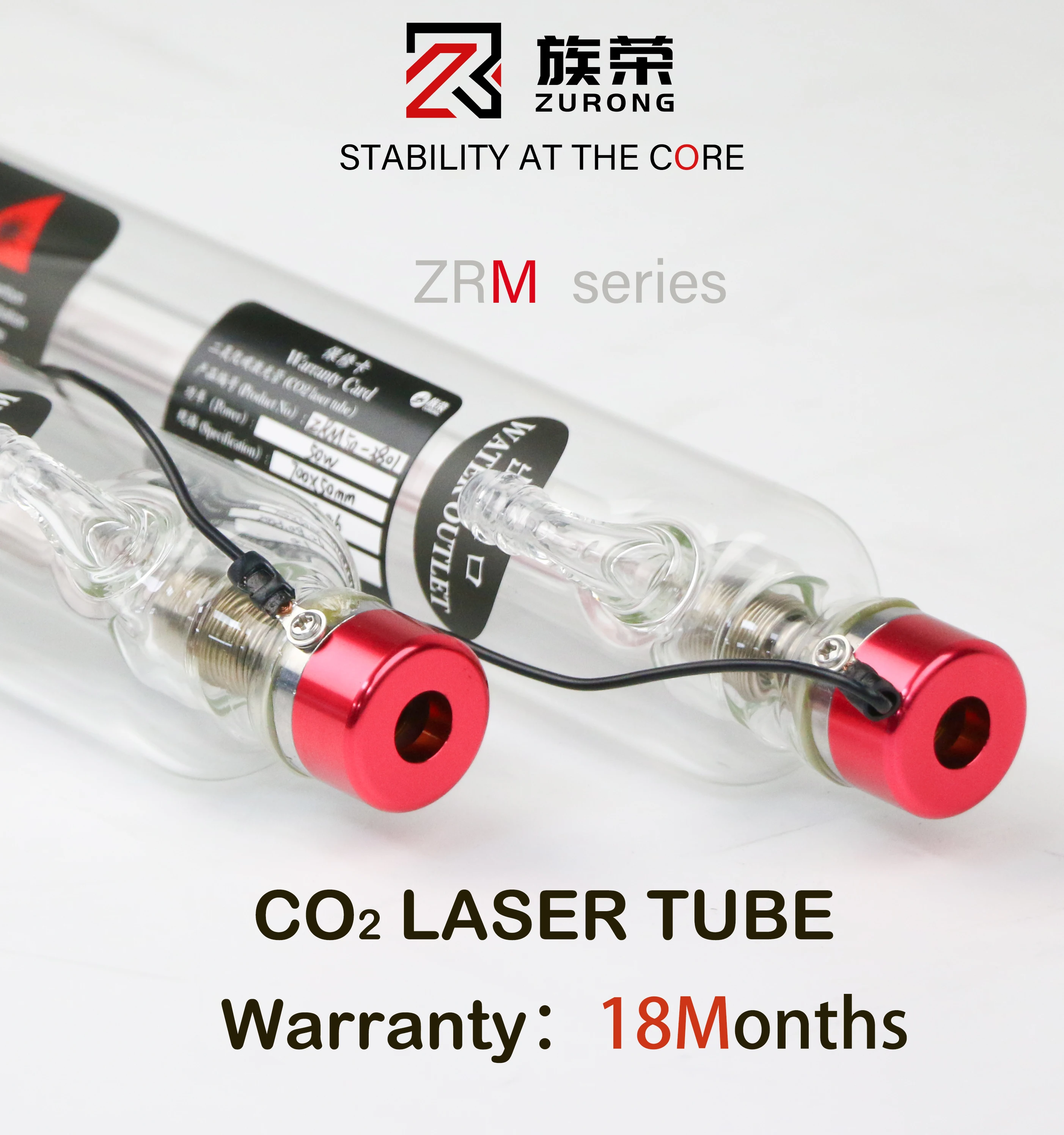 Sourcing Factory Dia 80mm ZuRong 50w 60w 100w 120w 150w Co2 Laser Tube for Engraving Cutting Machine