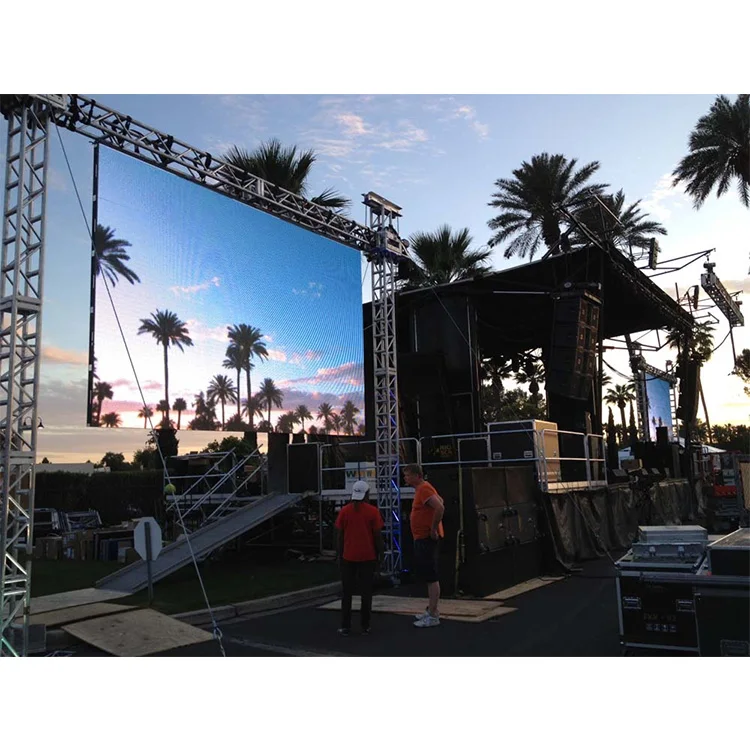 4m x 3m Waterproof Aluminum Concert Stage Background Rental Curved Led Video Panel Screen Advertising P2.97 Outdoor Led Wall