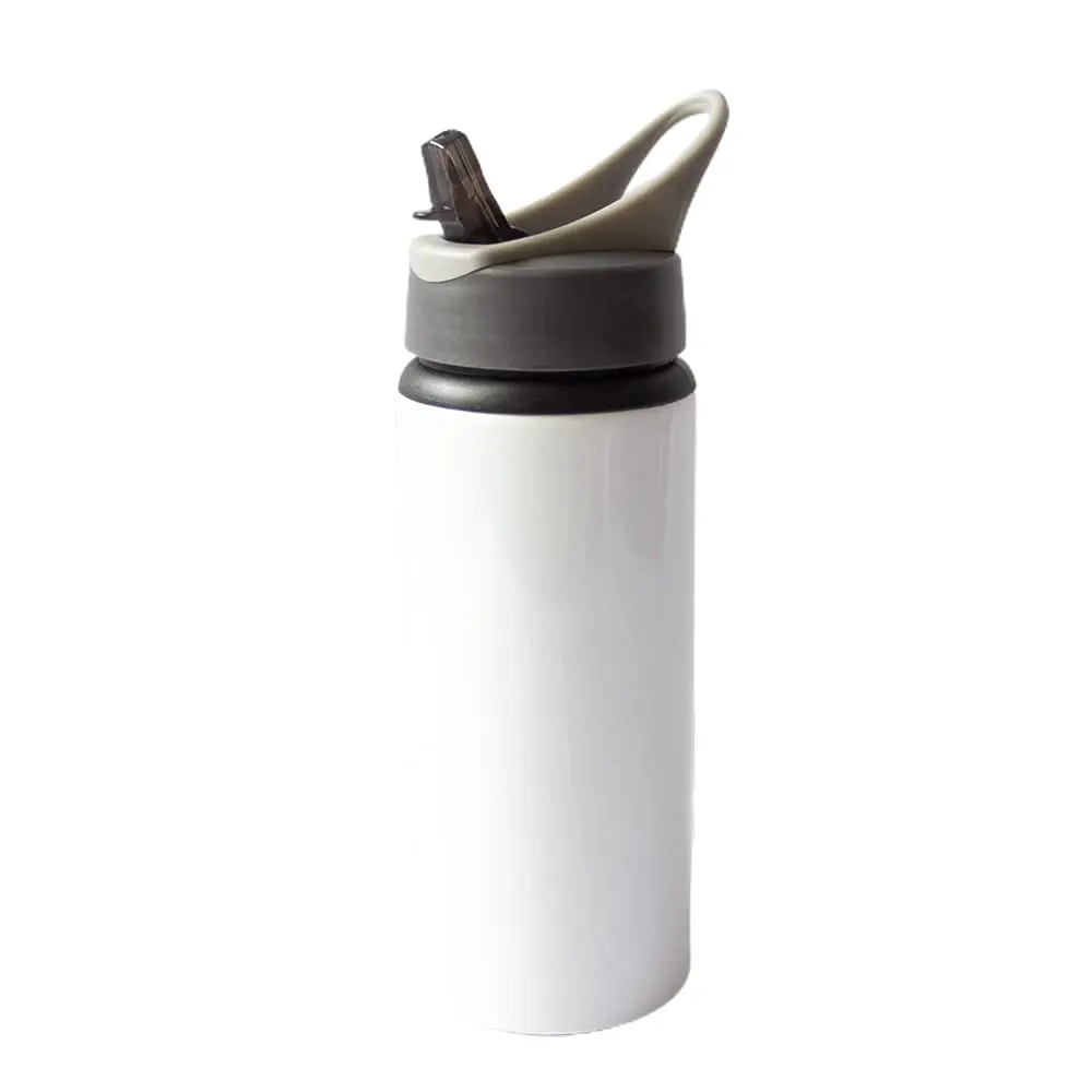 Portable  600ml Sublimation Two Tops Blanks White Sport Aluminum Water Bottle for Heat Press Transfer Printing