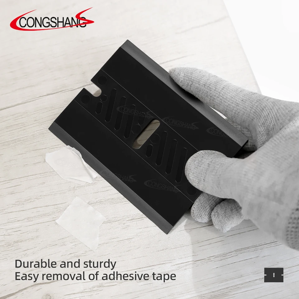 Plastic Razor Scraper Blades Double Edge Installation Tool For Glue Removing