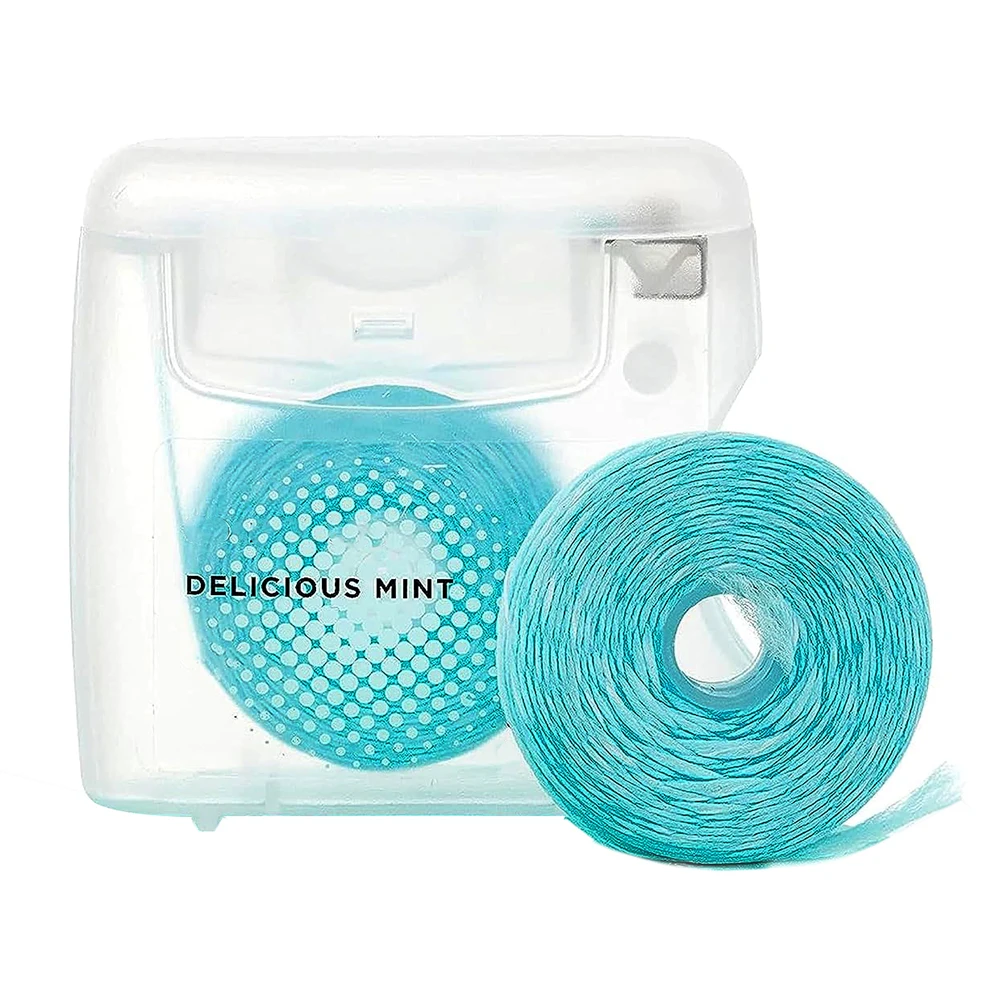 Private Label Fresh Breath Flavored Dental Floss Portable 30m Thread Floss For Tooth Cleaning