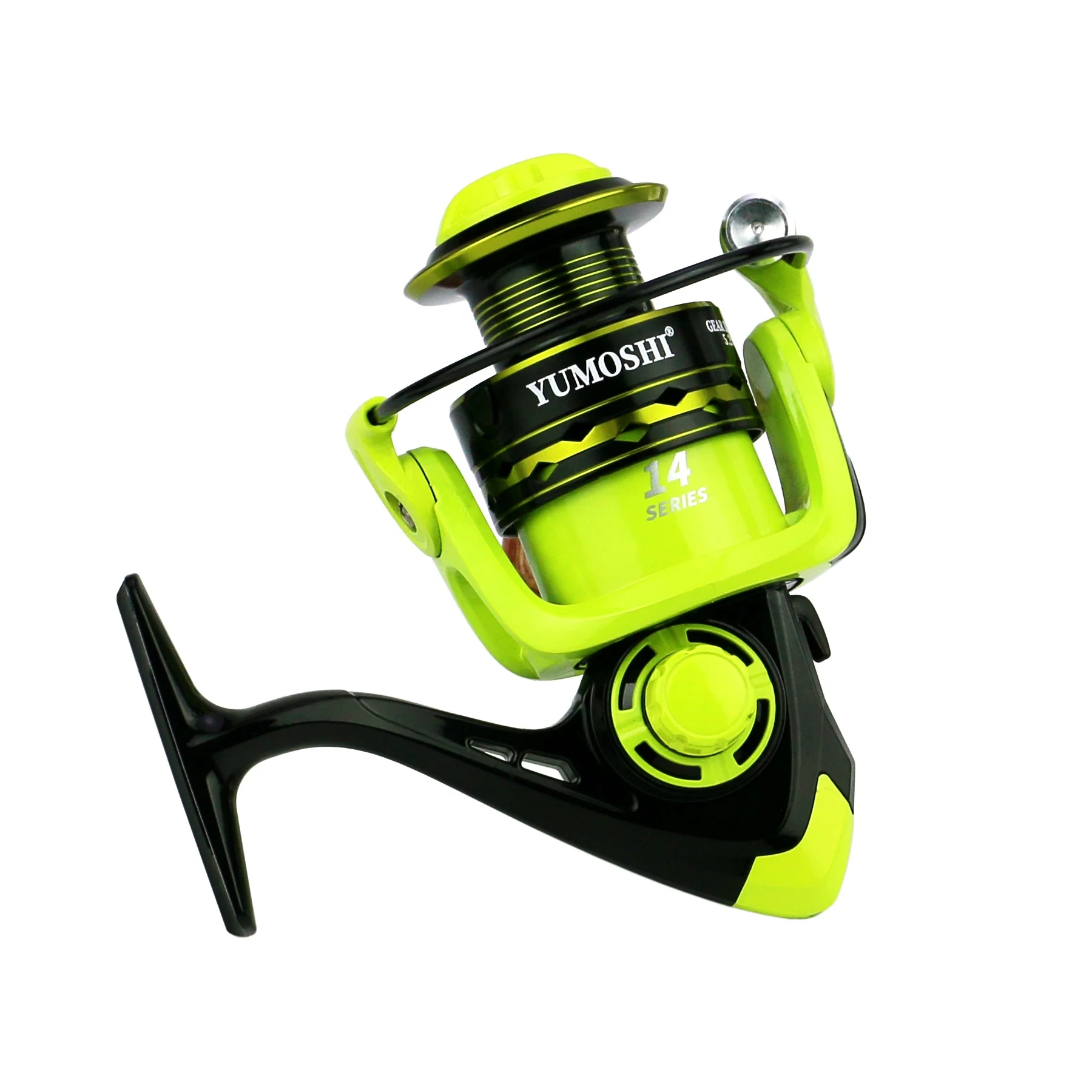 RISING Wholesale Good Price Fluorescent Color 5.2:1 Metal Wire Cup Pesca 2000-6000 Carrete De Fishing Spinning Reel