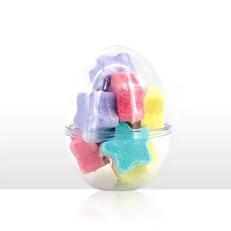 10g*9  bath fizzer in an plastic box shaped like an egg shell