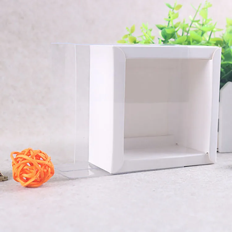 Маленькая коробка из крафт-бумаги с принтом на заказ, коробка с прозрачным покрытием и пластиковым рукавом, упаковка на заказ, коробка для доставки крафт-бумаги