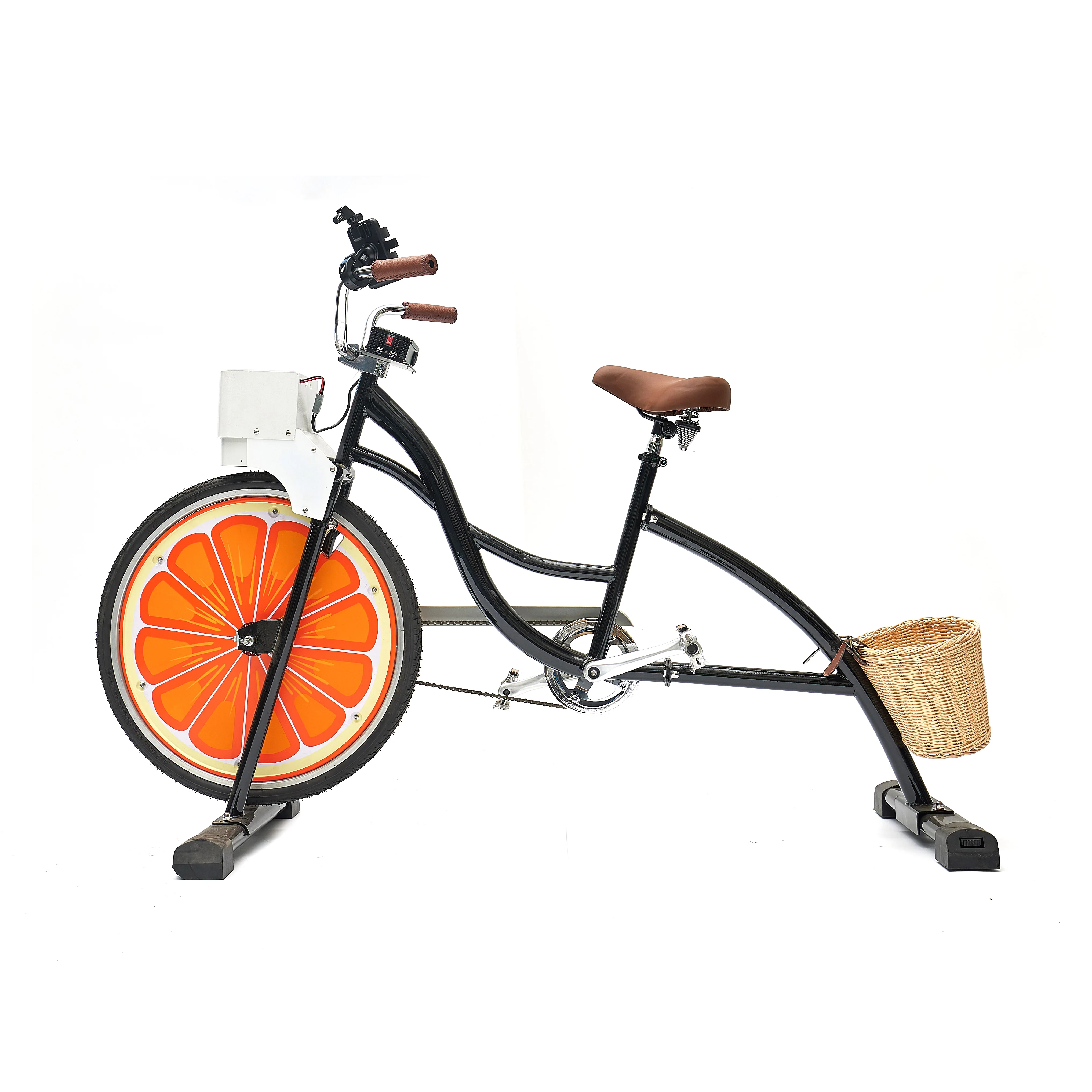 EXI hot selling 2024 bike advertisement foot pedal power generator hybrid cruiser bike for human powered amusement rides