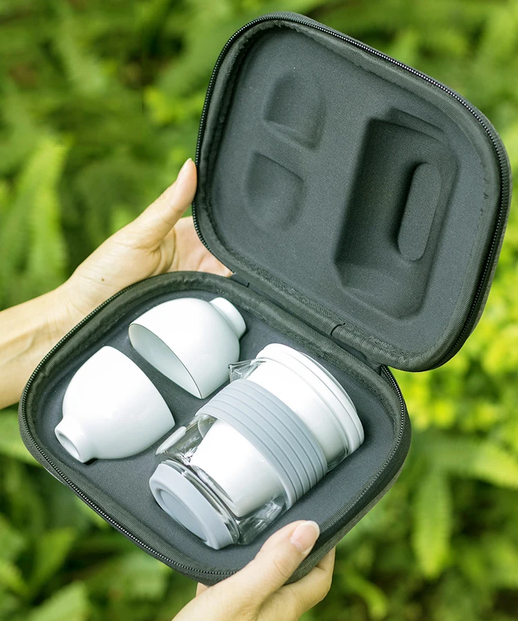 SHRL OEM eva tea cup case gift box foam tea saucer, Coffee case bag