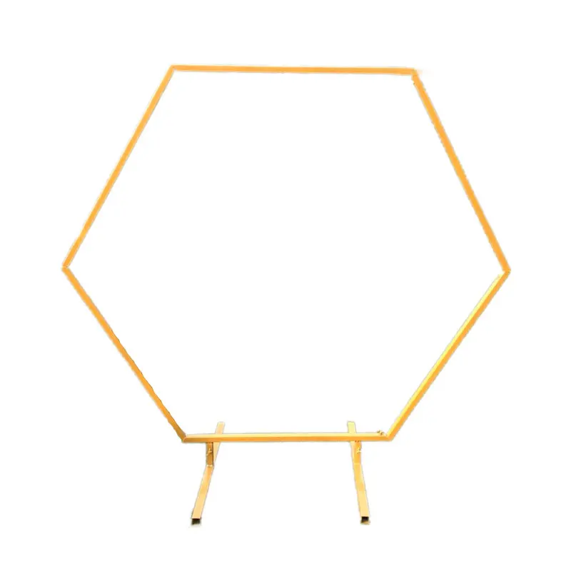 Новая свадебная металлическая шестиугольная арочная декорация для вечеринки Геометрическая шестиугольная Цветочная подставка центральные вазы украшение стола