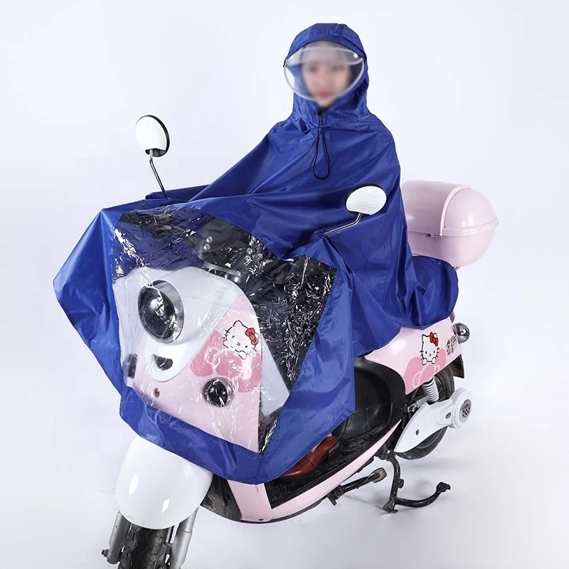 2023 Cheap poncho Adult thickened motorcycle long full-body rain-proof electric vehicle raincoat