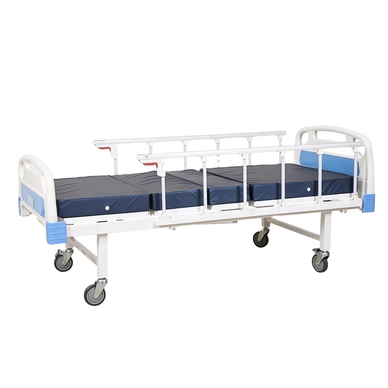 Adjustable Hospital Beds Medical Equipment Furniture 2 Crank Manual Hospital Bed Metal Steel Electric