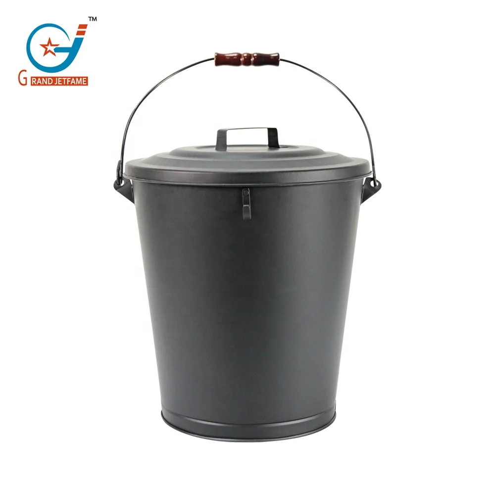 iron powder coating ash bucket and shovel metal coal scuttle