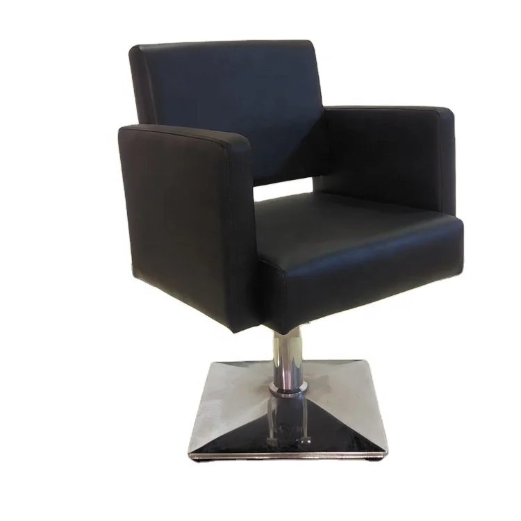 Kisen high end barber optional hydraulic oil barber shop hair styling hairdresser chair with logo square base for sale