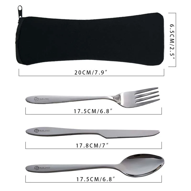 Neoprene Tableware Bag Zipper Travel Cutlery Kit Neoprene Case Portable Traveling Meal Bag Sippy Cup Cloud Tableware Baby