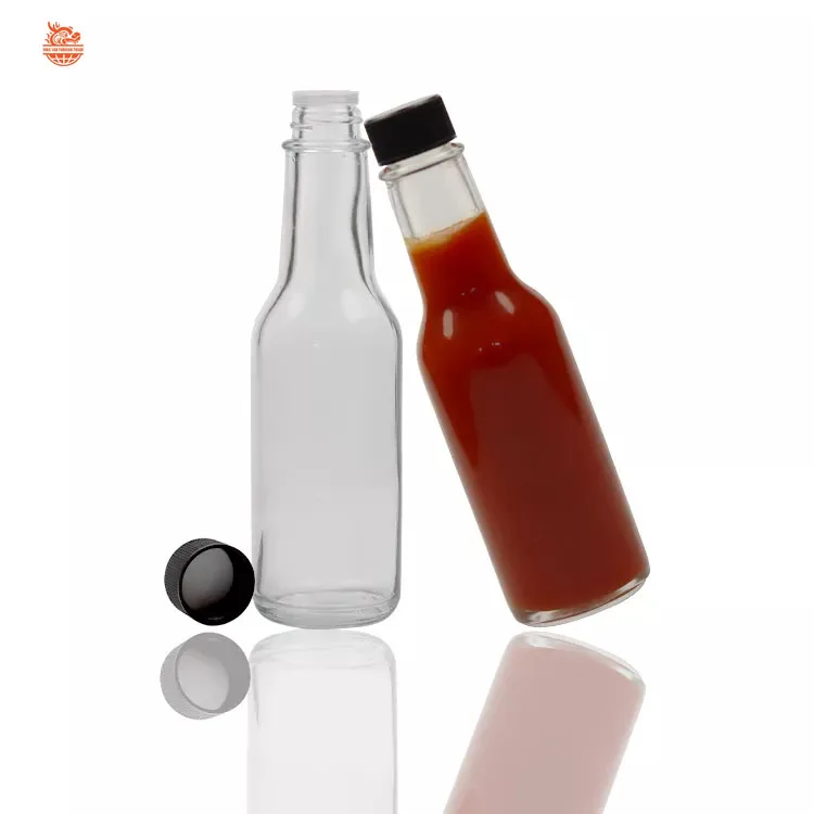 Empty Hot Sauce Woozy Bottles Empty 5 Oz Clear Glass Dasher Bottle With Leak Proof Screw Cap