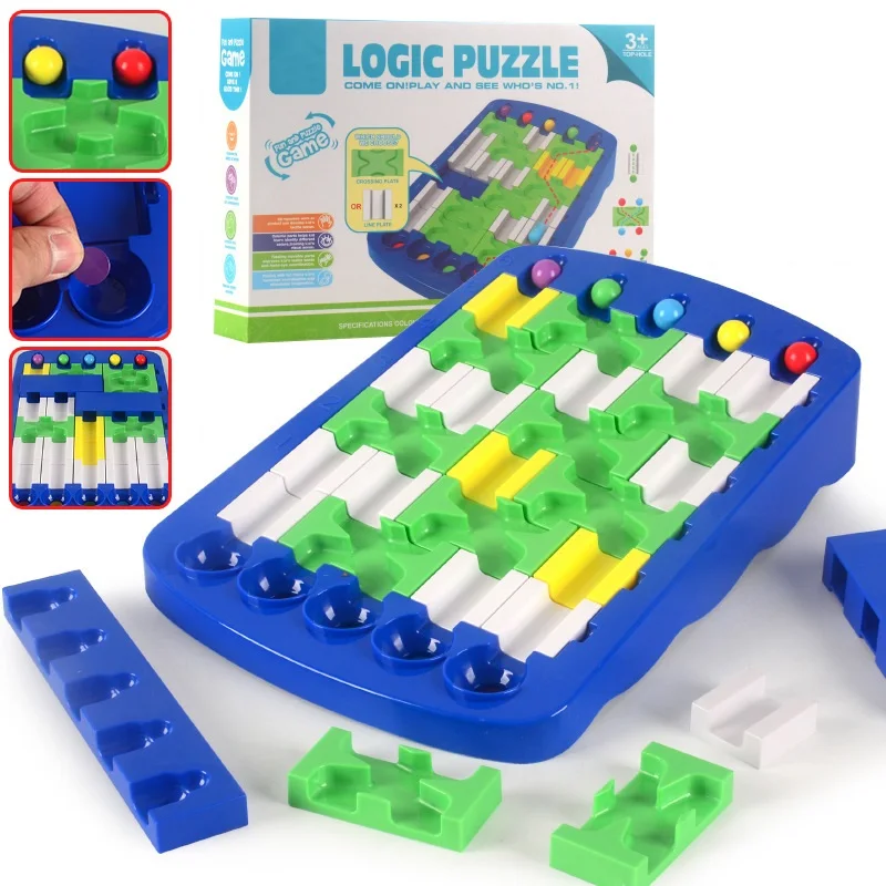 Kids logic maze puzzle finding route DIY puzzle desktop toys board game educational toys