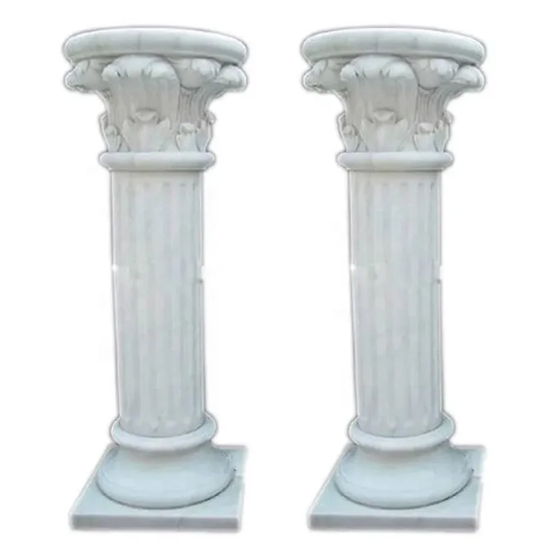 Shengye stone carved Roman pillar European style column villa living room exhibition hall background wall decoration