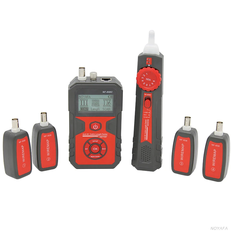 NF-858C сетевой телефонный кабель POE тестирование ЖК-кабель тестер провода локатор Tracer с красной вспышкой