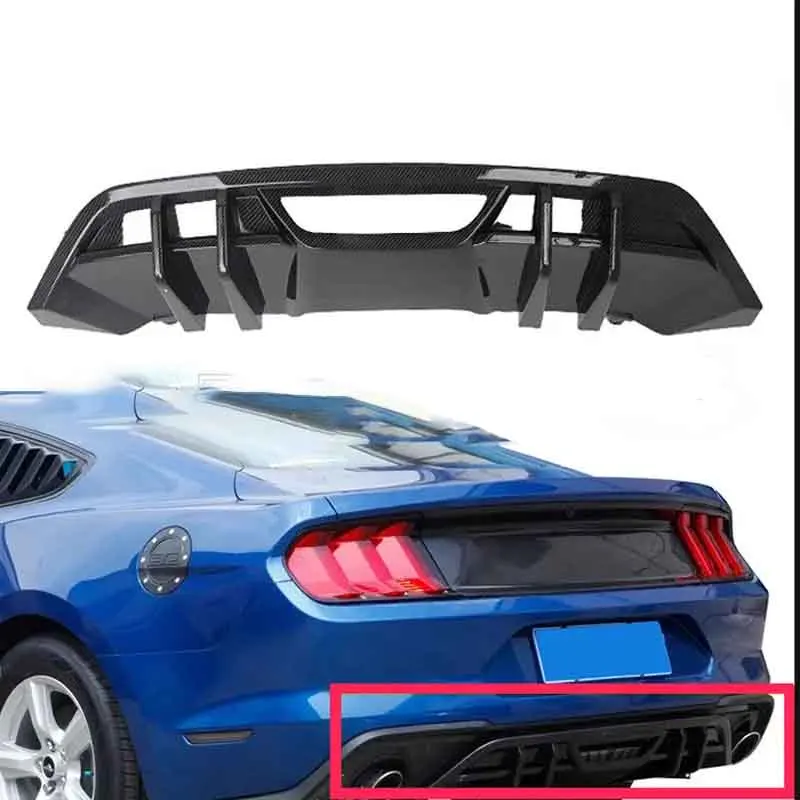 2018 2019 2020 диффузор задний бампер из углеродного волокна для Ford Mustang 2018-2023
