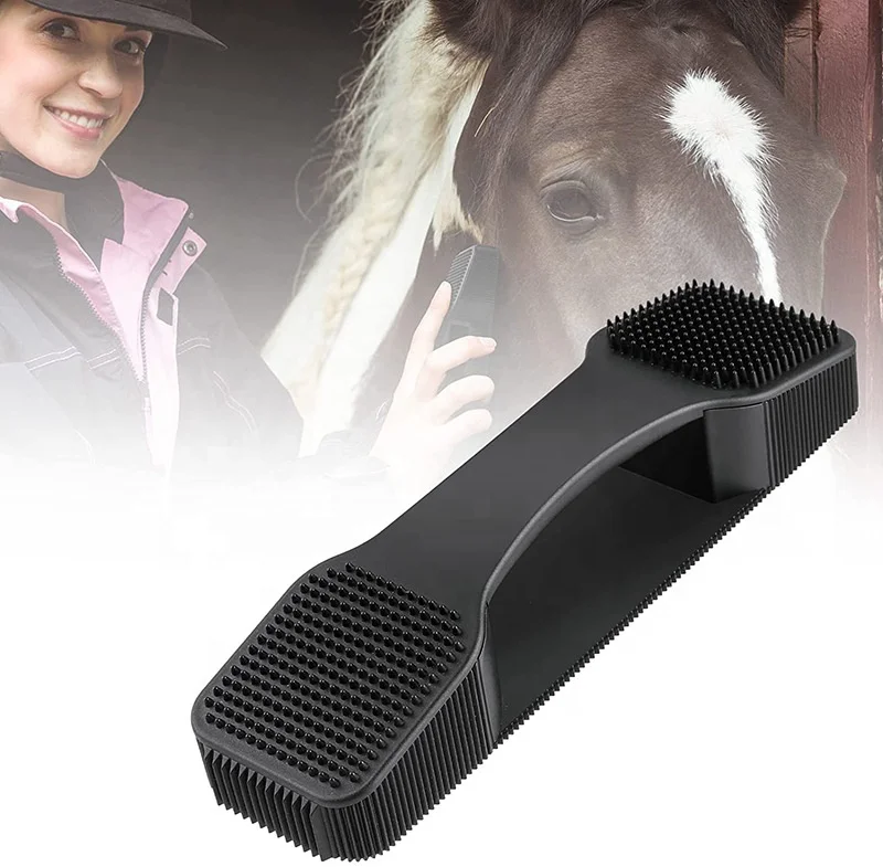 5 in 1 Plastic Horse Care Set with Custom Logo Includes Mane & Tail Brush Scraper Curry Comb