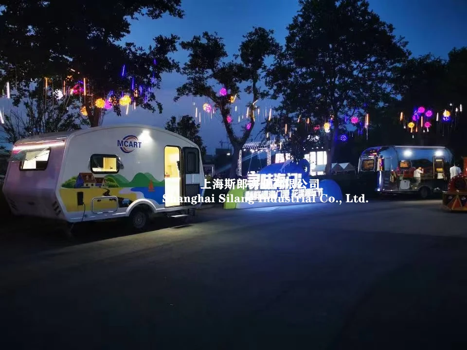 European Community standard camp park trailer travel trailer, family camping trailer