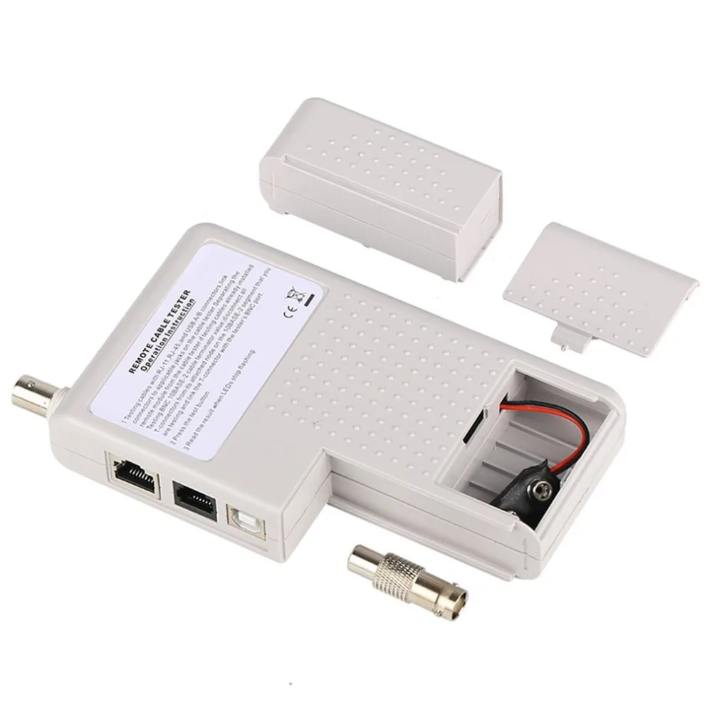 Кабельный тестер RJ11 RJ45 USB BNC LAN для кабелей UTP STP