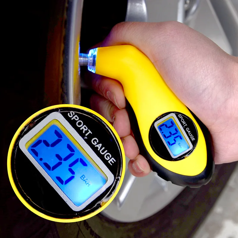 LED light digital tire pressure gauge