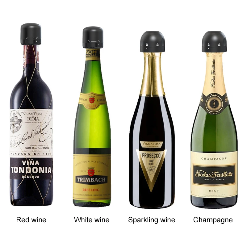 New 7-day Sealing and Fresh-keeping Champagne Red Wine Silicone Gas-locking Wine Corks stopper
