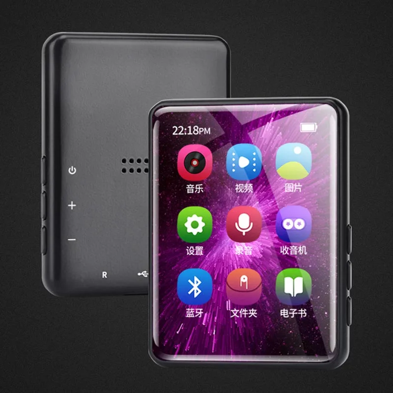 X6 2.4 inch Mini MP3 Player Blue tooth HD Touch Screen External Playback Music Player HiFi Sound MP4 MP5 Video Portable Player