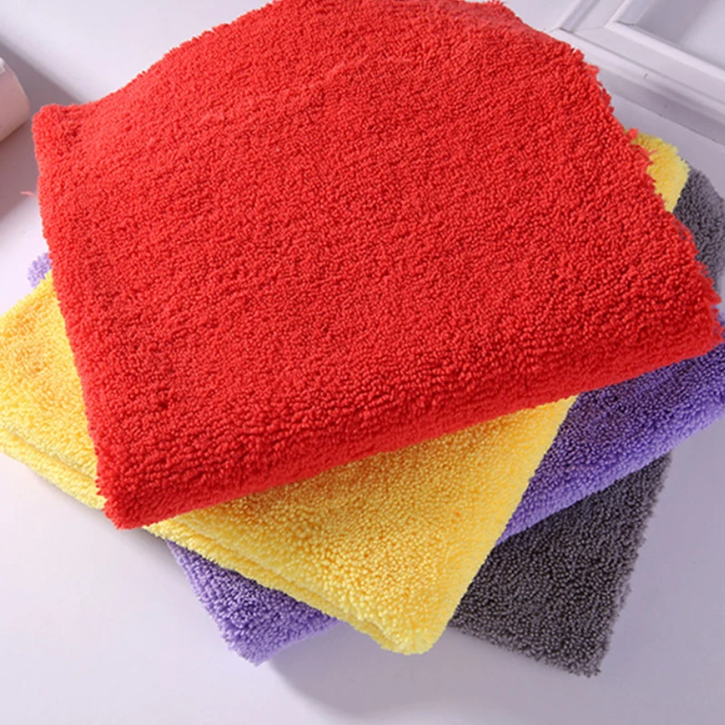 Custom Logo 80 polyester 20 Polyamide Microfiber Towel Edgeless Microfiber Cleaning Cloth