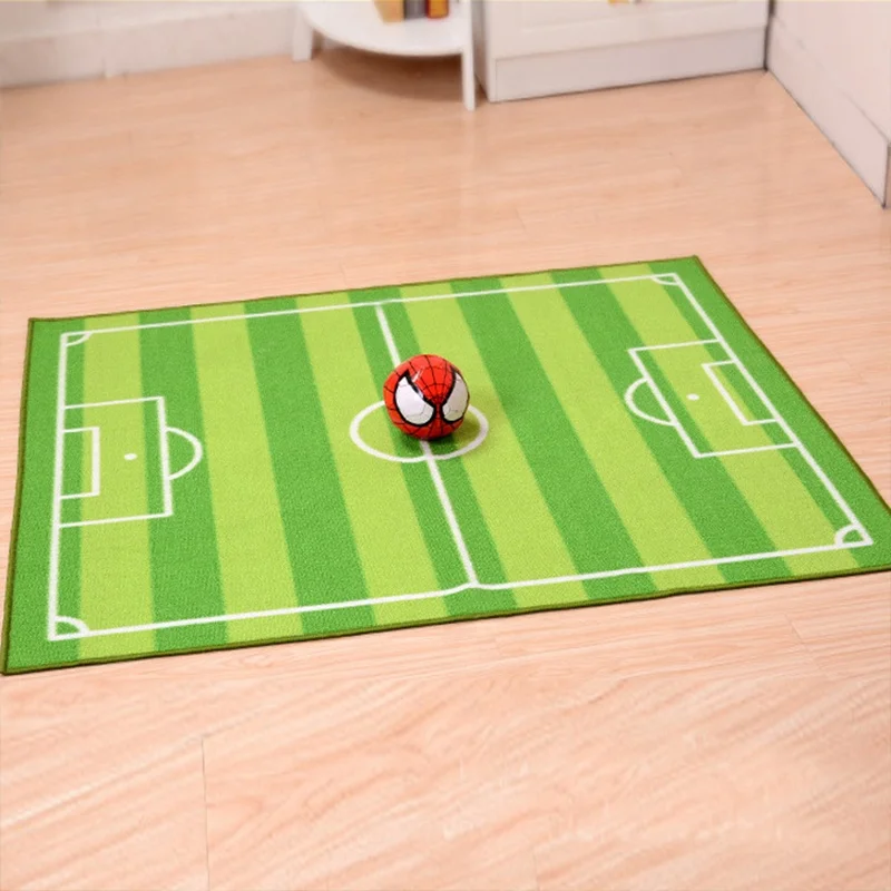 Kids Educational Nylon Game Carpet Bedrooms TPR Skid-Proof Children Football Court Play Mat For Playrooms