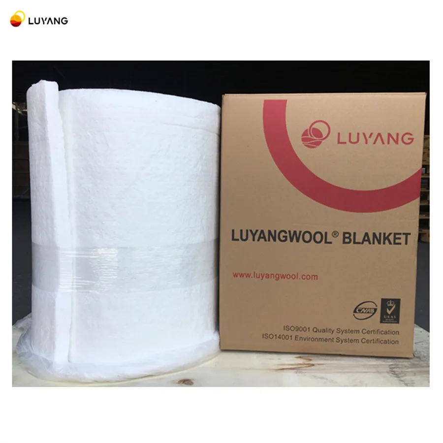 New ! China factory price Luyang 7320x610x25mm 96kg/m3 1430 HZ ceramic fiber insulation blanket for Thermal Insulation of Stoves