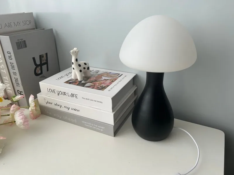 Mushroom Table Bedside Lamps  USB Cable Small Night Light with 3 Lighting Modes for Home Decor
