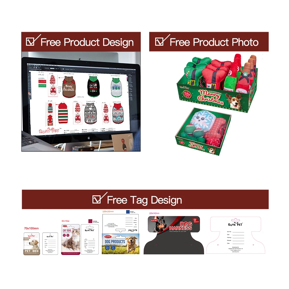 Manufacturer Wholesale Custom Logo Red Clothes Cat House Dog Bed Christmas