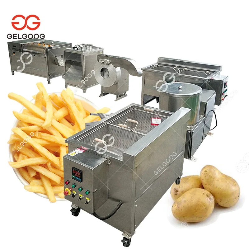 Factory Price Semi Automatic Potato Sticks Frying Fresh Frozen Fresh Fries Production Line Potato Chips Making Machine