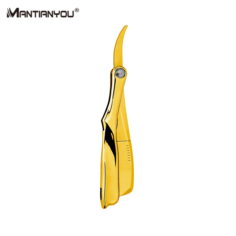 Private Label Salon Professional New Metal Handle Single Blade Shaving Gold Razor Man