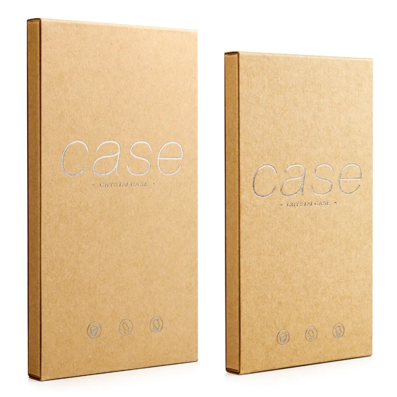 Cheap China Custom Logo Brown Kraft Paper Drawer Box Mobile Phone Case Packaging Paper Box 2021