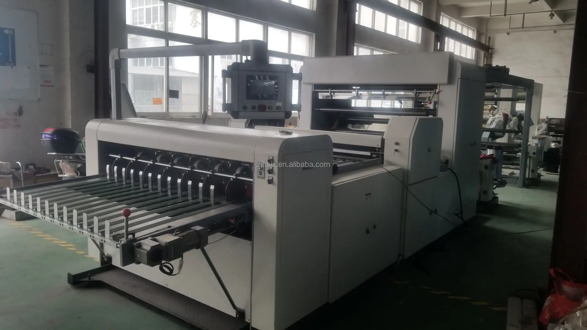 HQJ-1400D Double roll A3 A4 office print paper sheet cutting and auto conveyor machine