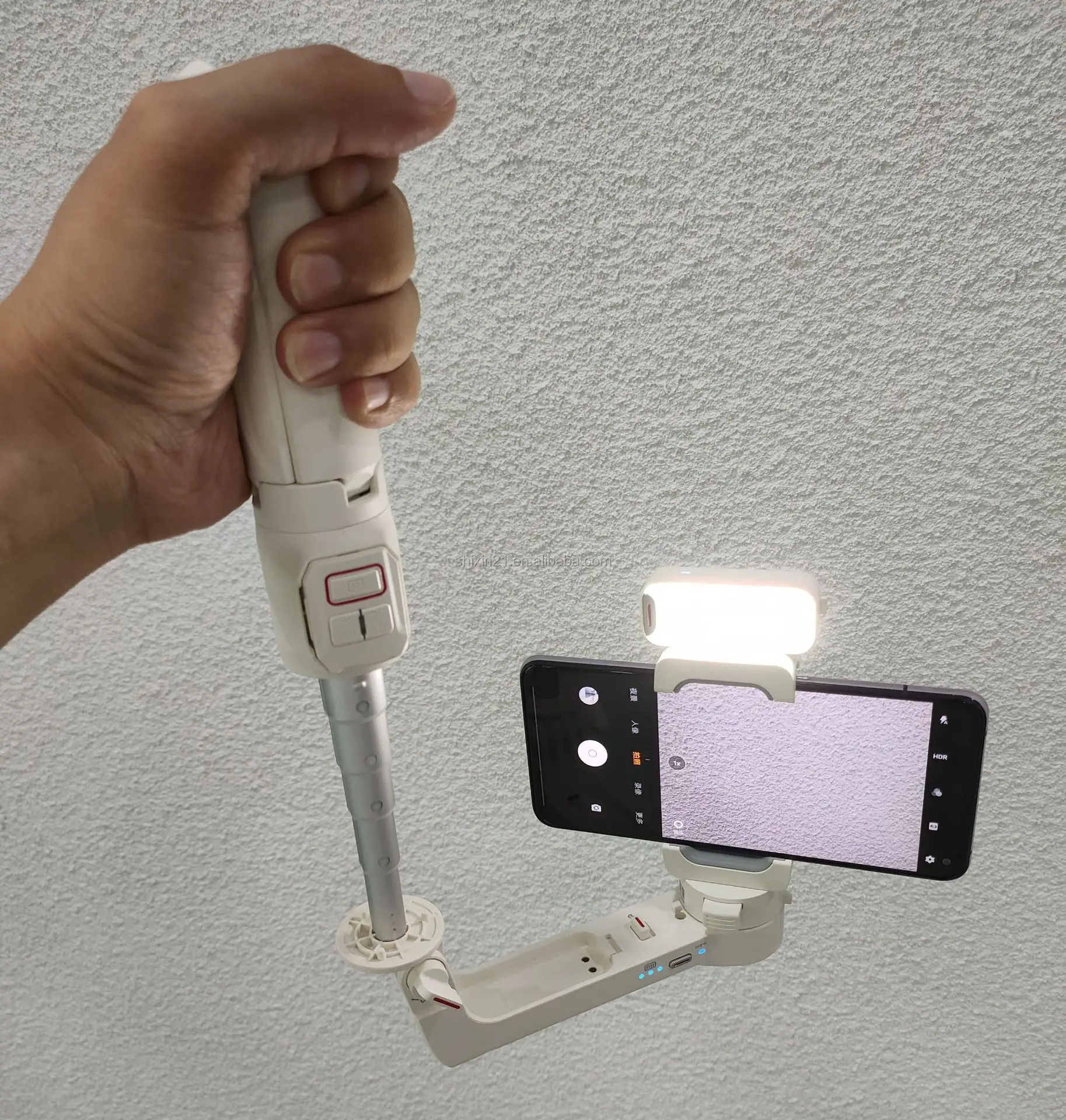 New A10 Variable Axis Handheld Gimbal Stabilizer No App Extendable Selfie Pod For Mobile Phone Live-stream Vlogging Film