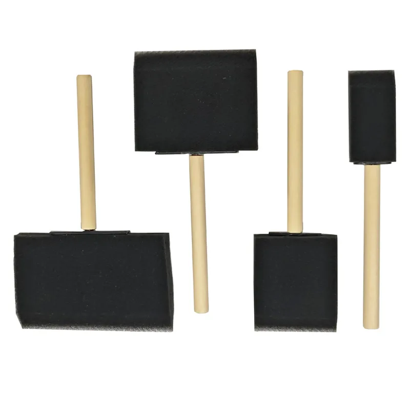Wooden Handle Car Detailing Air Vent Sponge Brush Car Grille Cleaner Auto Detailing Cleaning Brush