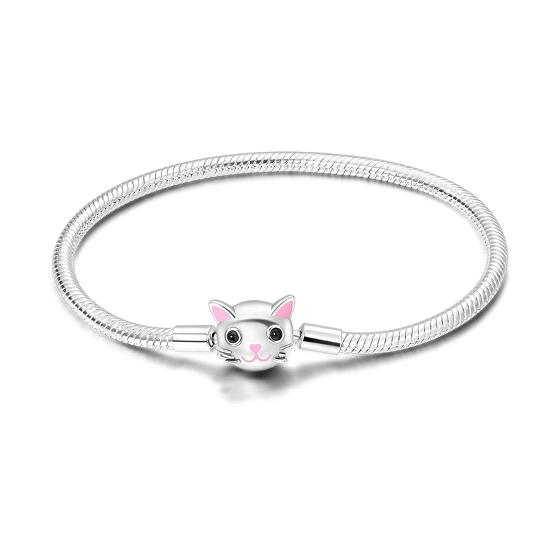 925 Sterling Silver Snake Chain Bracelets Charm Pendientes Mujer 925 Original Bracelet For Women Fine Jewelry Clasp Bangle Gift