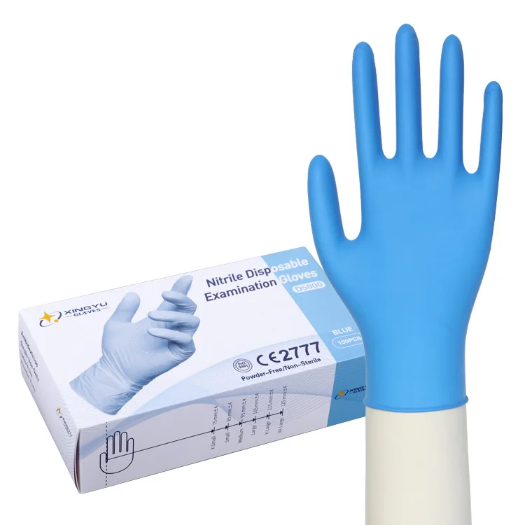 Cleaning Washing Oil Resistant Waterproof 6 mil nitrile gloves examination nitrile gloves by boxes wholesale