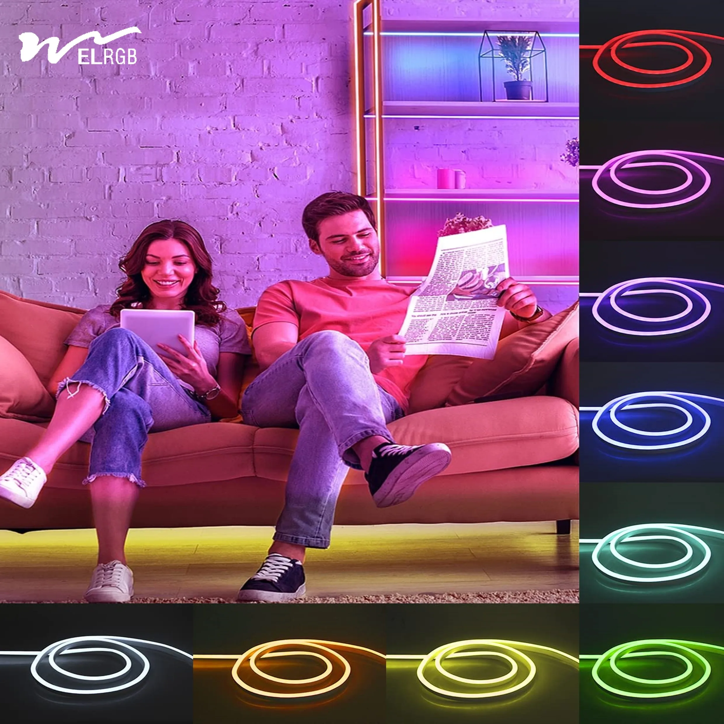 Popular Customizable Party Lights Outdoor indoor led strip 110V~220V AC Waterproof Led Neon Lights IP67 waterproof neon light