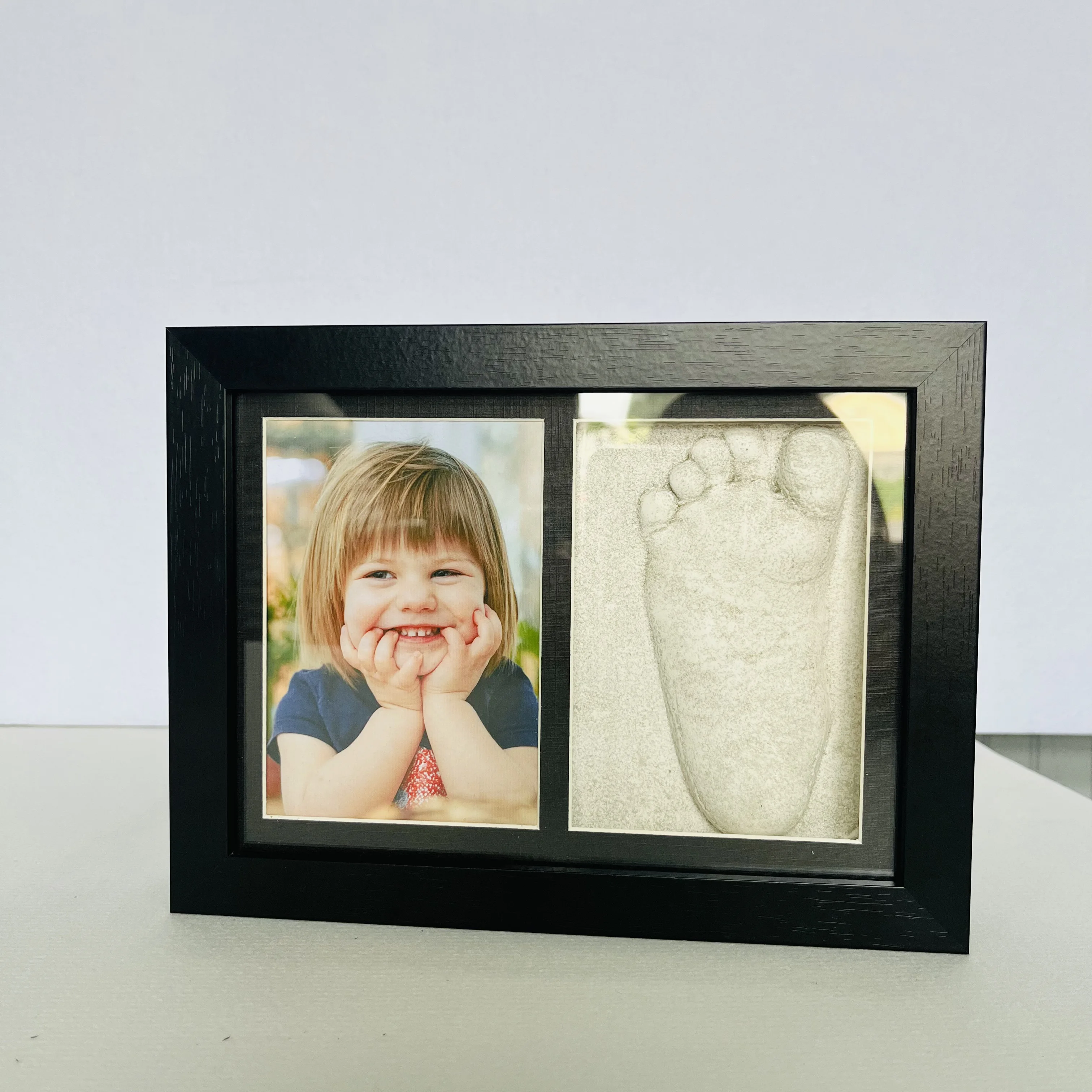 Baby Footprint Foot and Hand Print Kit Keepsake Frame Nursery Pictures Frames Hand Print Mold Kit Newborn Essentials Shower Gift