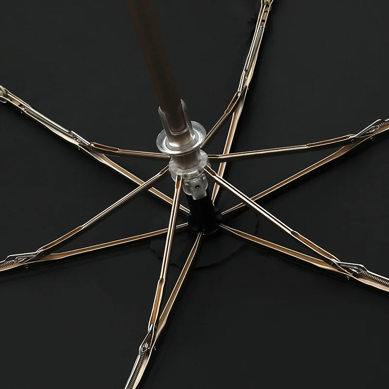 2024 Luxury Folder Umbrellas Windproof and Sun-Proof Promotional Gifts with 3-Folding Automatic Mechanism for Rain Storage