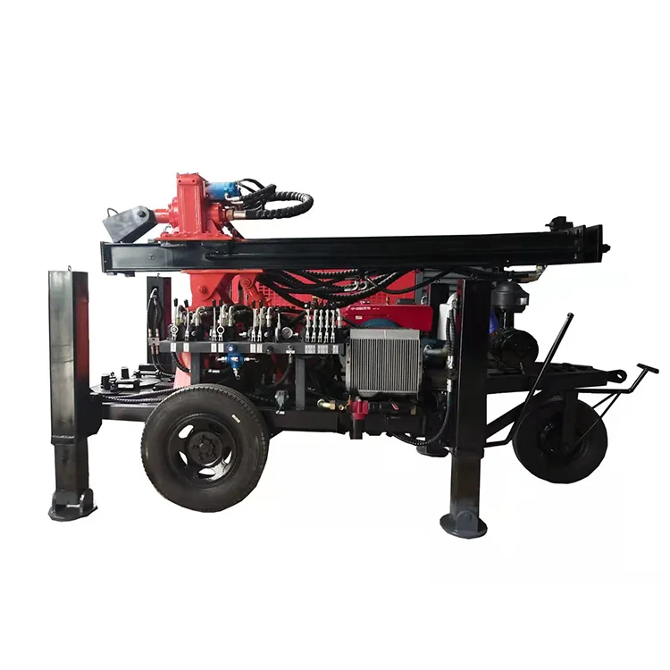 130 Mobile Hydraulic Borewell DTH Pneumatic Bore Holes Water Well Drilling Rig For Land