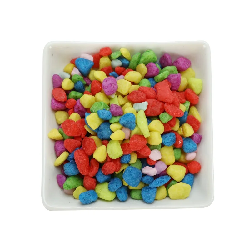 Factory price  colorful stones color aquarium gravel for Potted plant decoration