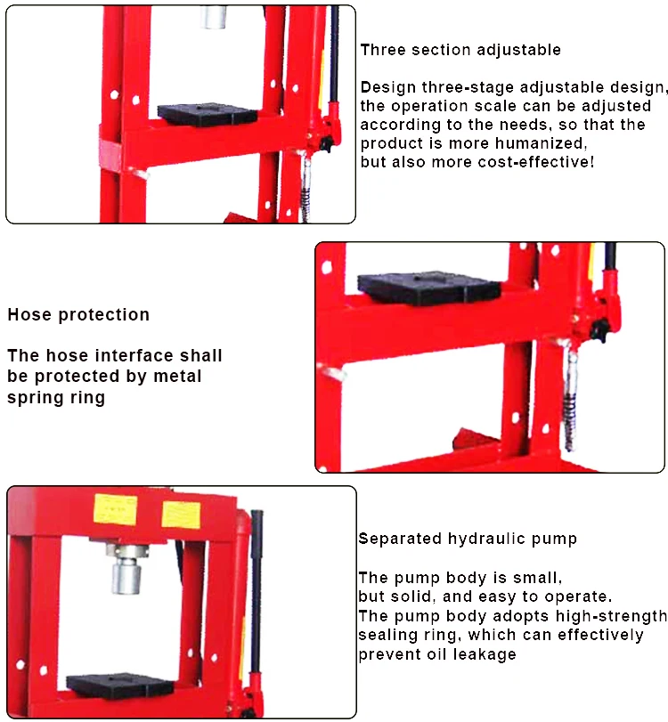 
10 Ton Hydraulic Shop Press Machine With Gauge 