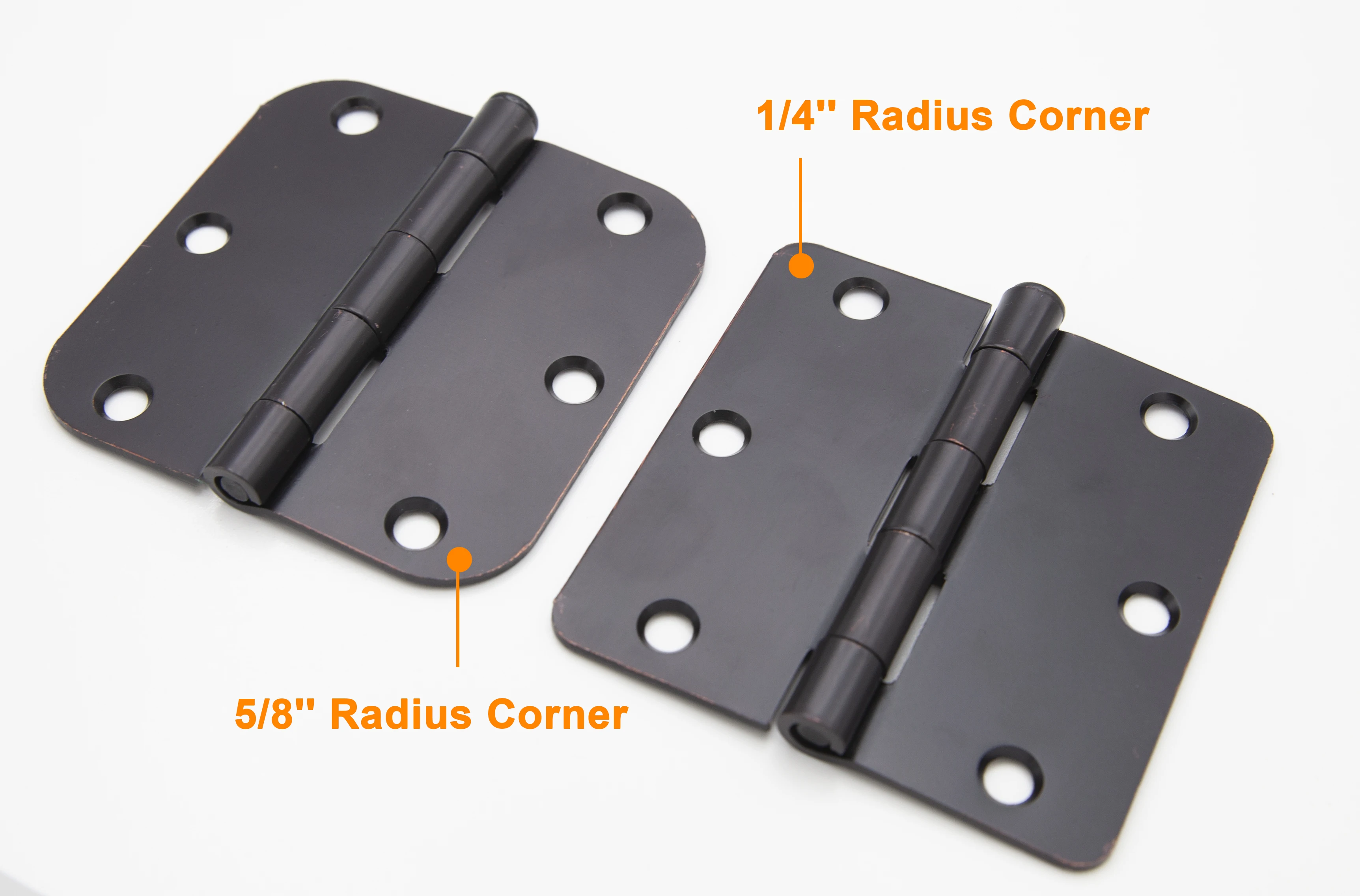 American Style 3.5 inch ORB 5/8' Radius Corner Steel Door Hinges