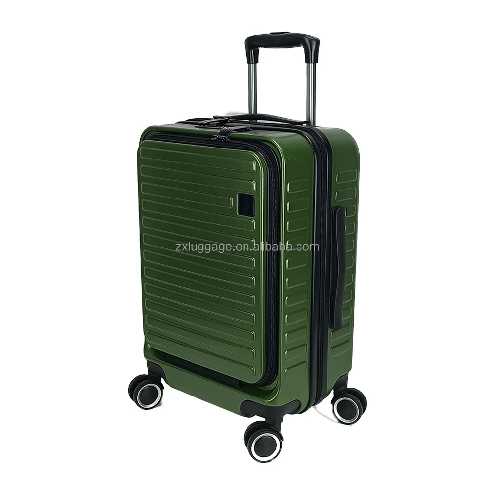 New design abs+pc material 20 inch suitcase China made 4 wheels  aluminum trolley luggage for business or travel
