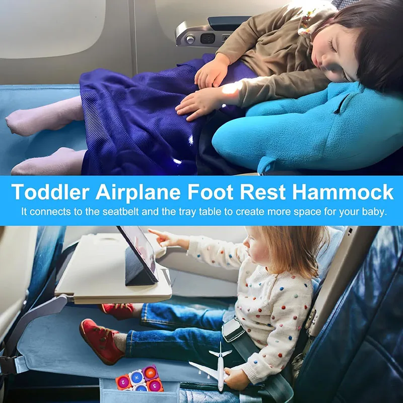 Baby Portable Plane Bed Foot Rest Toddler Airplane Bed Kids Airplane Seat Extender Travel Bed