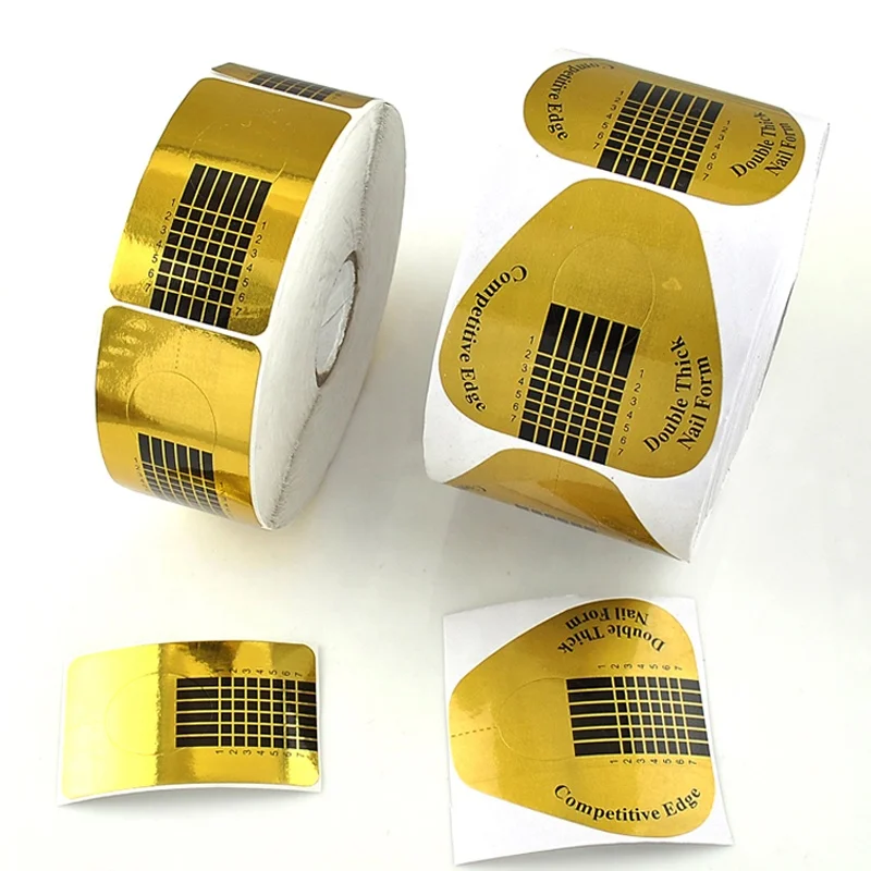 Лучшая алюминиевая форма для ногтей по заводской цене, рулон 500 шт., форма для ногтей в форме бабочки, профессиональная пластиковая форма для ногтей